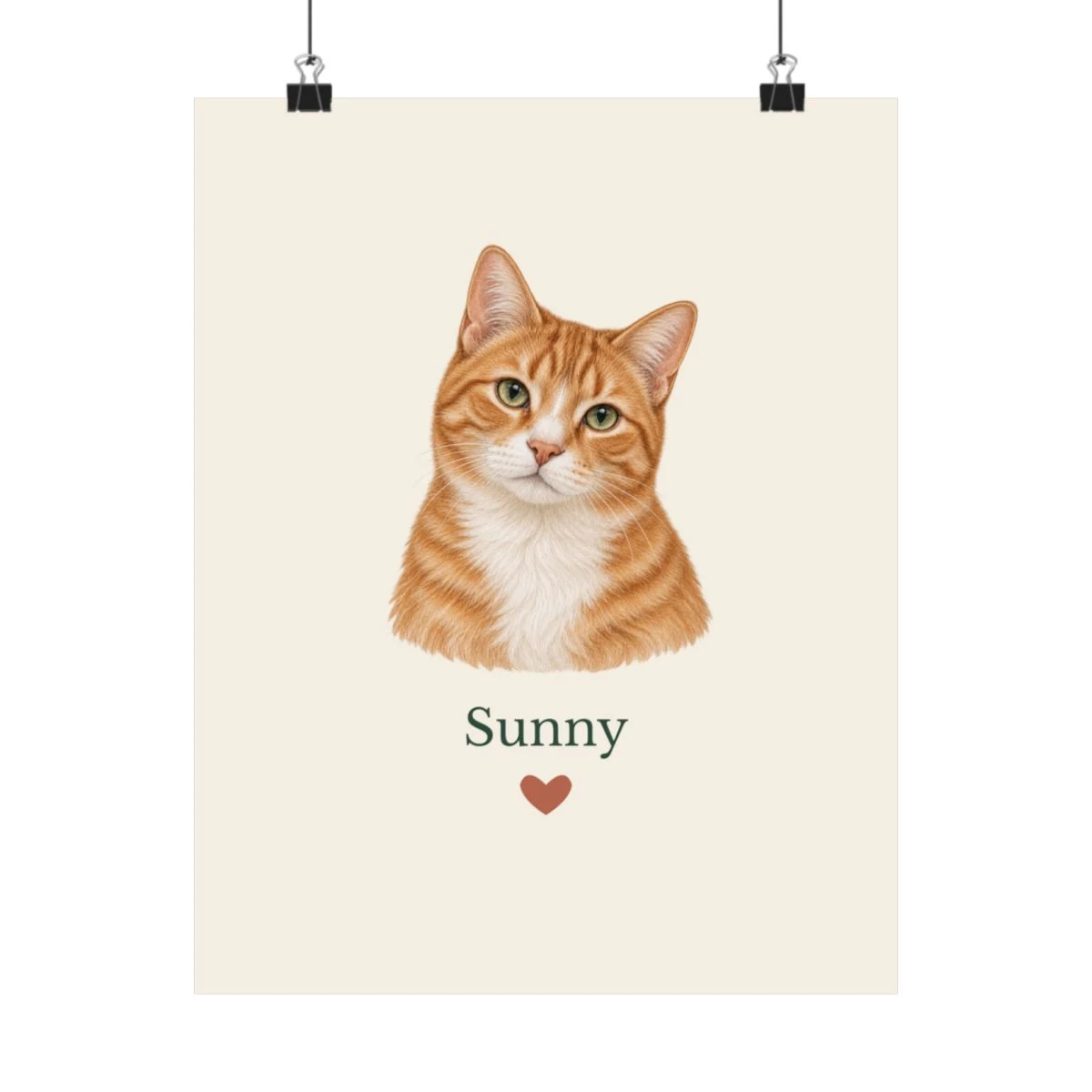A Little Love Art Print with example artwork; personalize with your pets