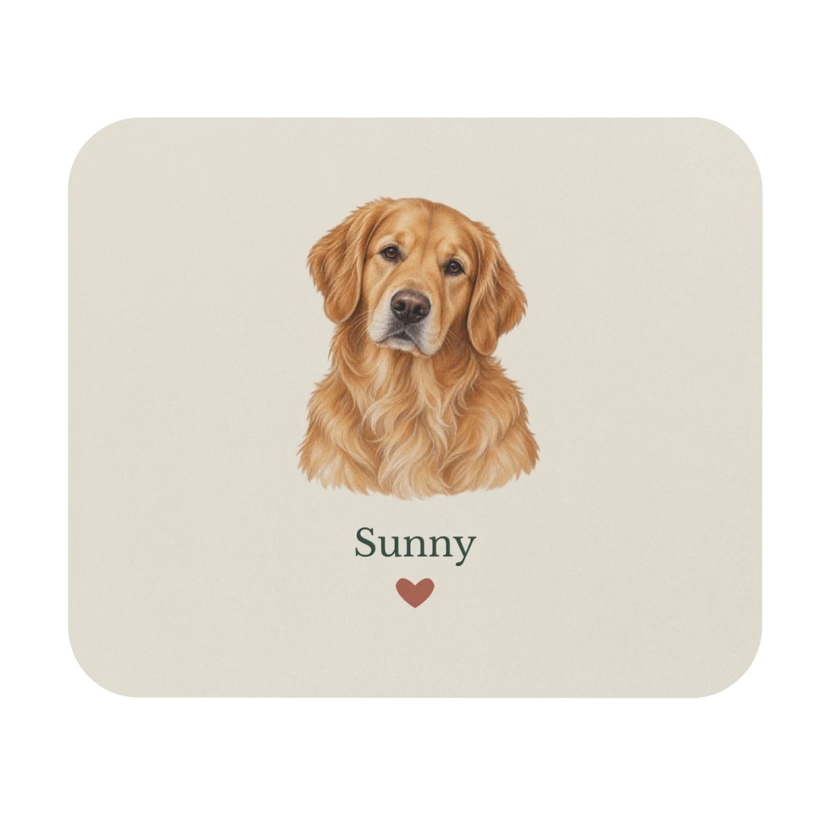 Desk Companion Mouse Pad with example artwork; personalize with your pets